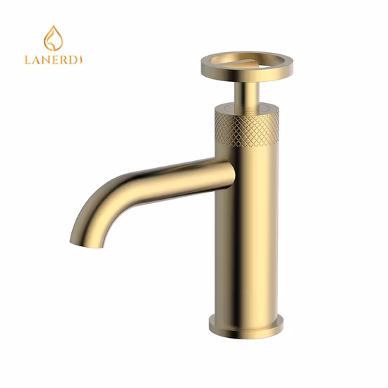 Rubinetti sanitari Fabbrica di rubinetti Griferia Rubinetto per lavabo moderno Maniglia zigrinata girevole Rubinetto per bagno in ottone Miscelatore CE Rubinetti UPC Rubinetto per lavabo Rubinetto