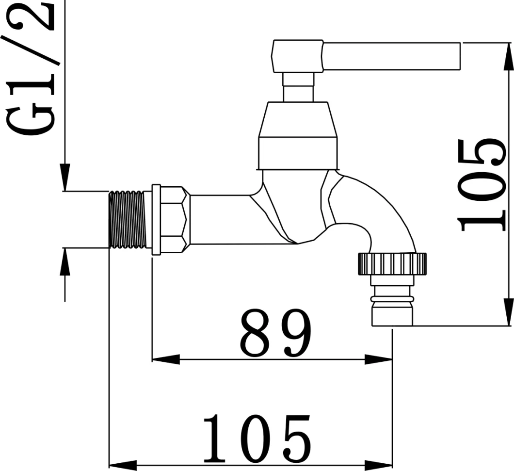 ABS Bib Tap, Plastic Washing Machine Tap, Faucet, PVC Tap