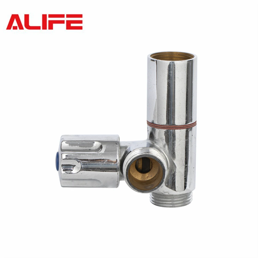 Alife Sanitary Ware Plumbing Brass Angle Valve Hot and Blue Water Stop Valve
