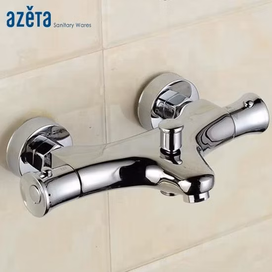 Sanitari, rubinetteria bagno, valvola termostatica in ottone, miscelatori doccia termostatici a parete da barra